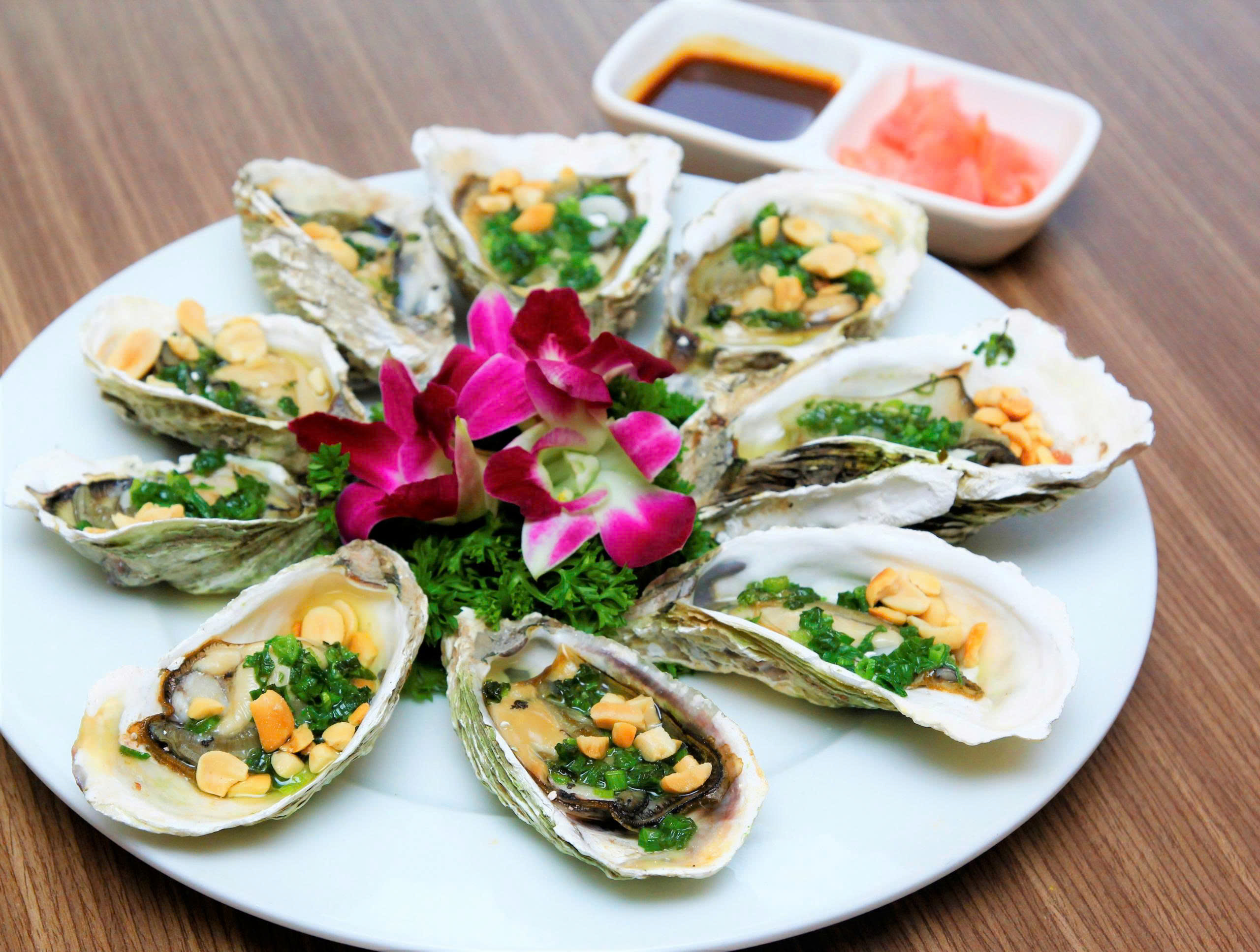 Hàu nướng mỡ hành